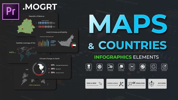 Infographic - Maps And Countries MOGRT（788304）-技能树